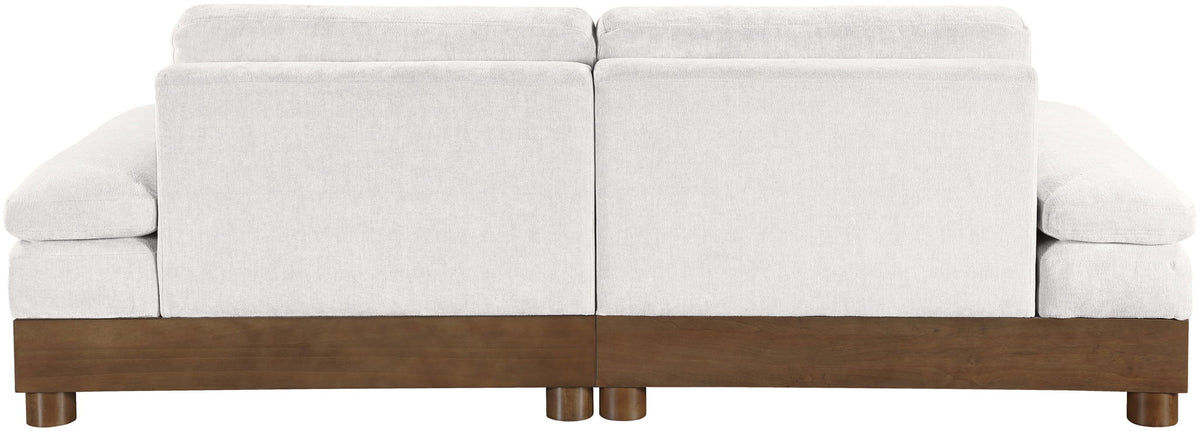 Turin - Chenille Fabric Upholstered Modular Sectional - Cream