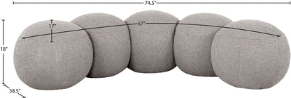 Apollo - Boucle Fabric Bench