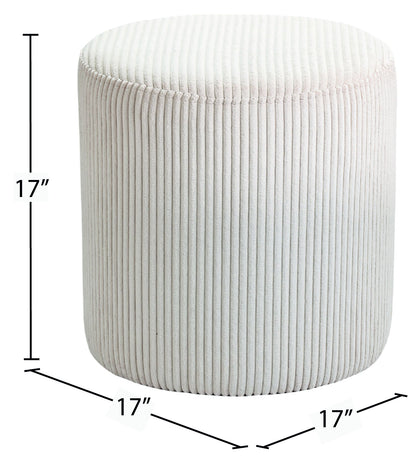 Roy - Round Microsuede Ottoman / Stool