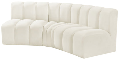 Arc - Velvet 3 Piece Modular Corner Sofa