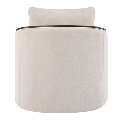 Lenora - Accent Chair With Swivel - Beige Chenille