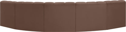 Arc - Faux Leather 5 Piece U-Shaped Modular Sofa
