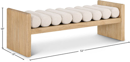 Waverly - Bench With Natural Frame