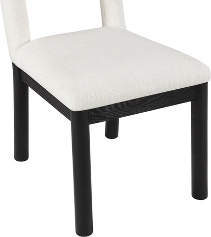 Conrad - Linen Dining Chair With Black Legs