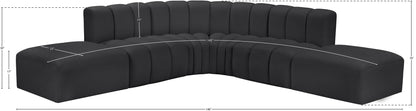 Arc - Faux Leather 6 Piece Corner Modular Sofa