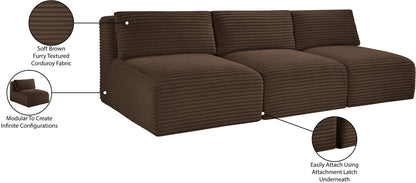Shaggy - 3 Seat Modular Armless Sofa
