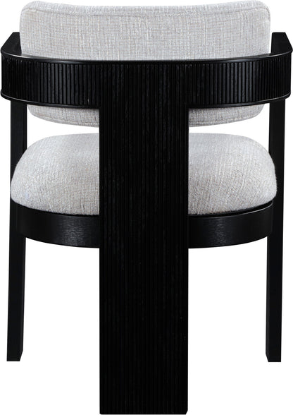 Sacha - Linen Dining Chair With Black Base (Set of 2)