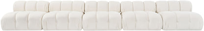Orin - Velvet 5 Piece Modular Armless Sofa