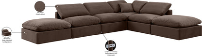 Indulge - Velvet 6 Piece Modular Armless Sectional