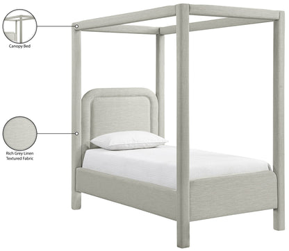 Salina - Linen Textured Fabric Upholstered Bed