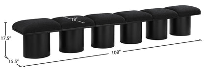 Pavilion - 6 Piece Modular Bench With Black Base