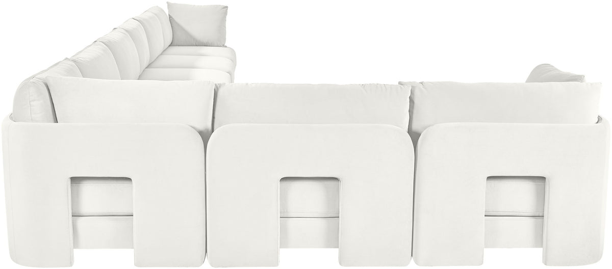 Hammond - Velvet Performance Fabric Upholstered 8 Piece L-Shaped Sectional