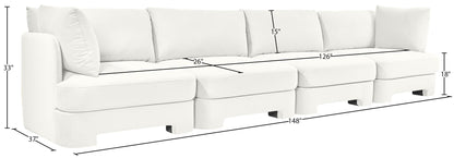 Hammond - Velvet Performance Fabric Upholstered 4 Piece Sofa