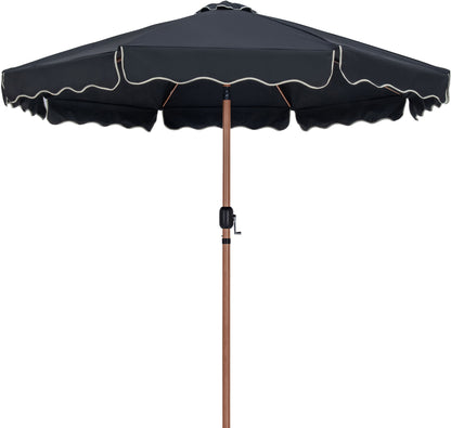 Amalfi - Aluminum Patio Umbrella - Black Base / Light Brown Pole