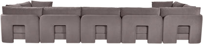 Hammond - Velvet Performance Fabric Upholstered 7 Piece U-Shaped Sectional