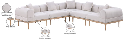 Laguna - 5 Piece 106.5" Upholstered Outdoor Patio Modular Sectional