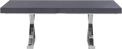 Excel - Oak Wood Extendable Dining Table - Rich Gray