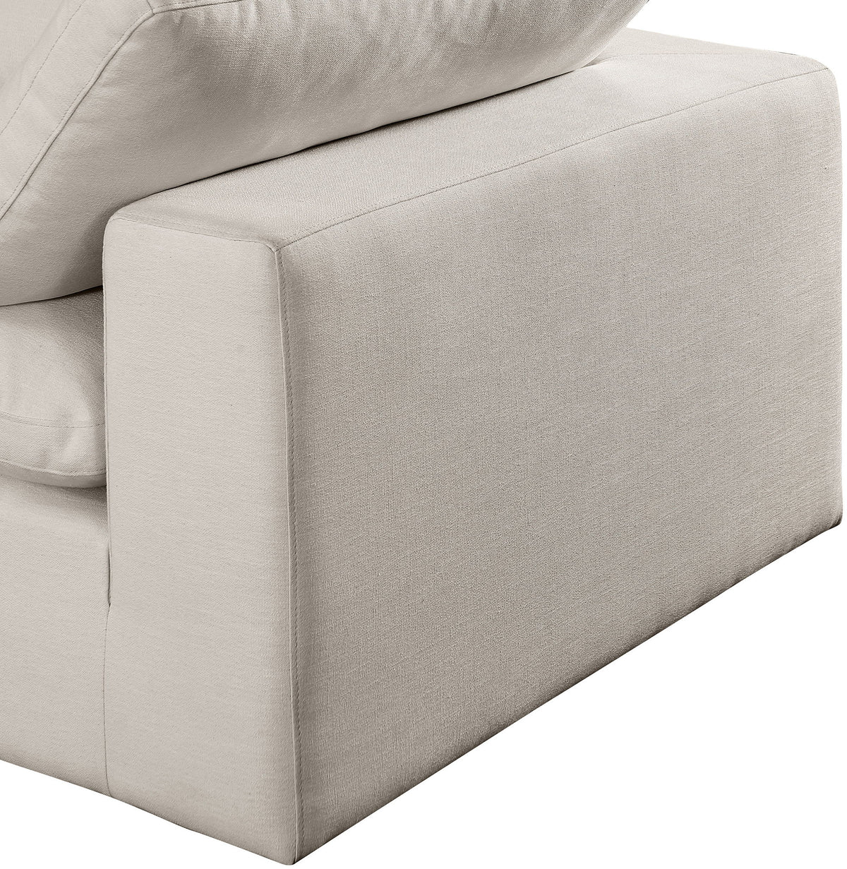 Comfy - 4 Piece Linen Fabric Modular Armless Sectional