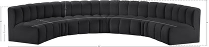 Arc - Faux Leather 7 Piece U-Shaped Modular Sofa