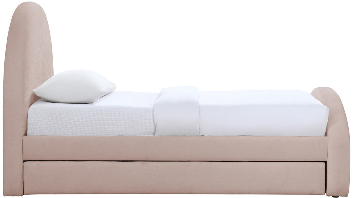 Andaz - Chenille Fabric Upholstered Trundle Bed