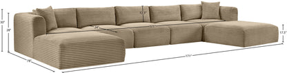 Shaggy - Fabric 7 Piece Modular Sectional With 2 Ottomans