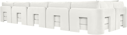 Hammond - Velvet Performance Fabric Upholstered 6 Piece L-Shaped Sectional