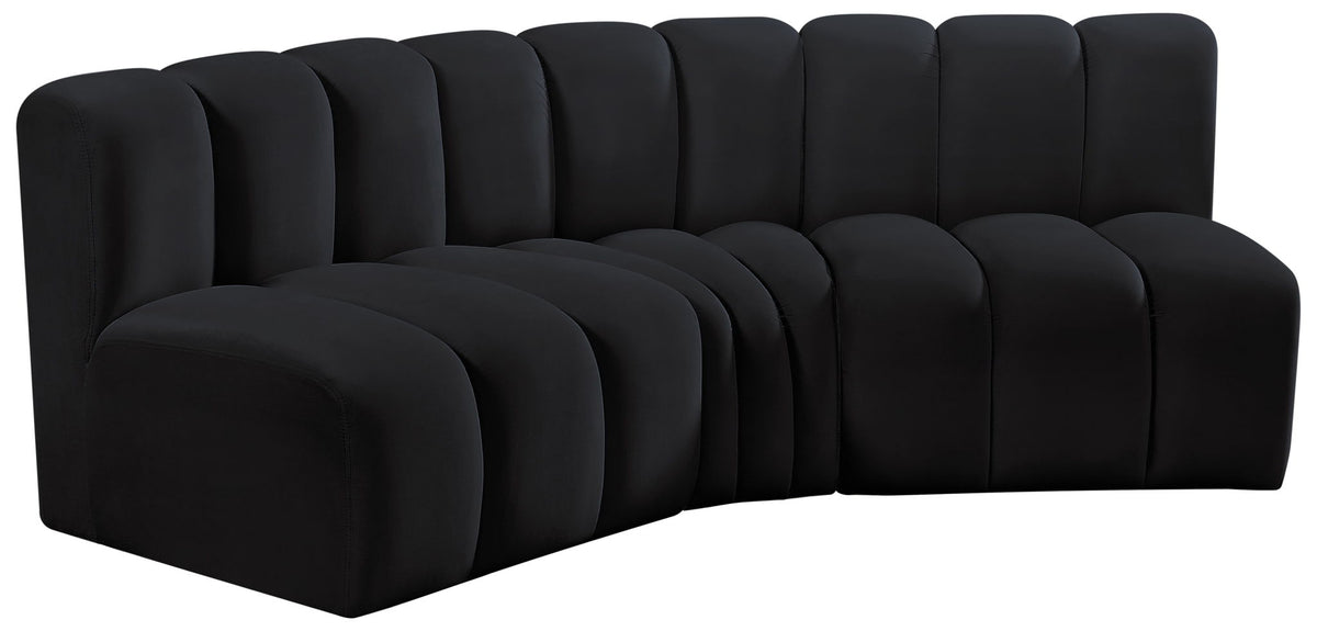 Arc - Velvet 3 Piece Modular Corner Sofa