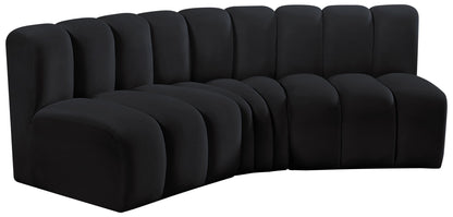 Arc - Velvet 3 Piece Modular Corner Sofa
