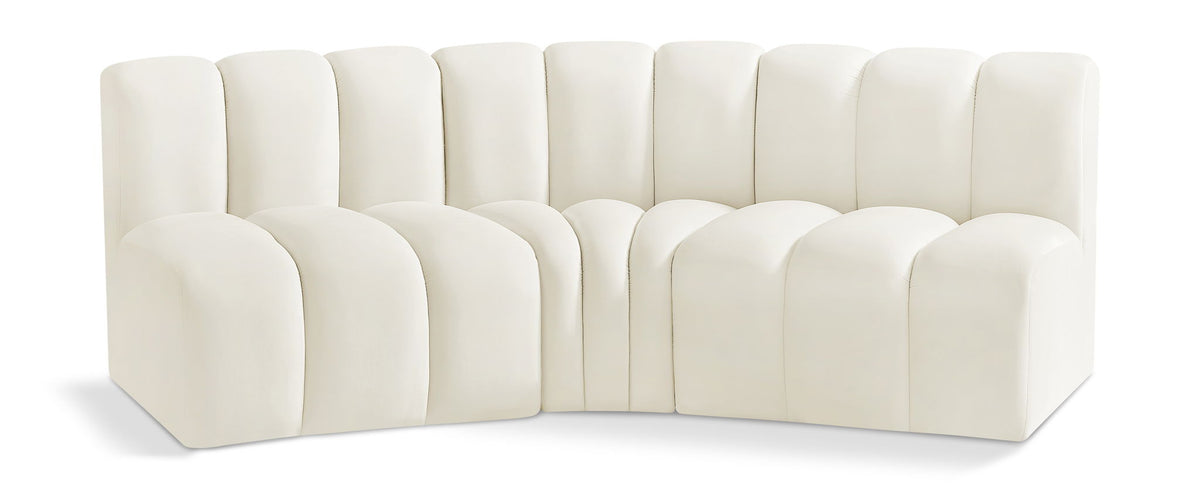 Arc - Velvet 3 Piece Modular Corner Sofa