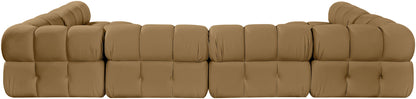 Orin - U-Shaped Velvet 6 Piece Modular Sectional