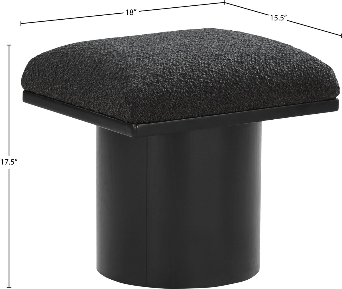 Pavilion - Bench / Stool With Black Base