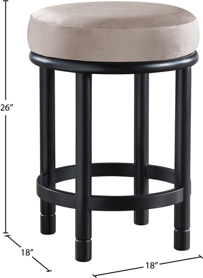 Monette - Counter Stool With Black Base