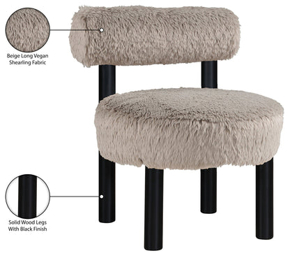 Ambre - Vegan Shearling Fabric Upholstered Accent Chair