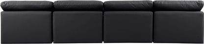 Indulge - Faux Leather 4 Seat Modular Armless Sofa
