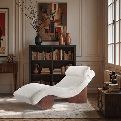 Marcella - Chaise Lounge - Walnut Base