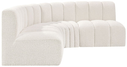 Arc - Boucle Fabric 4 Piece Corner Modular Sofa