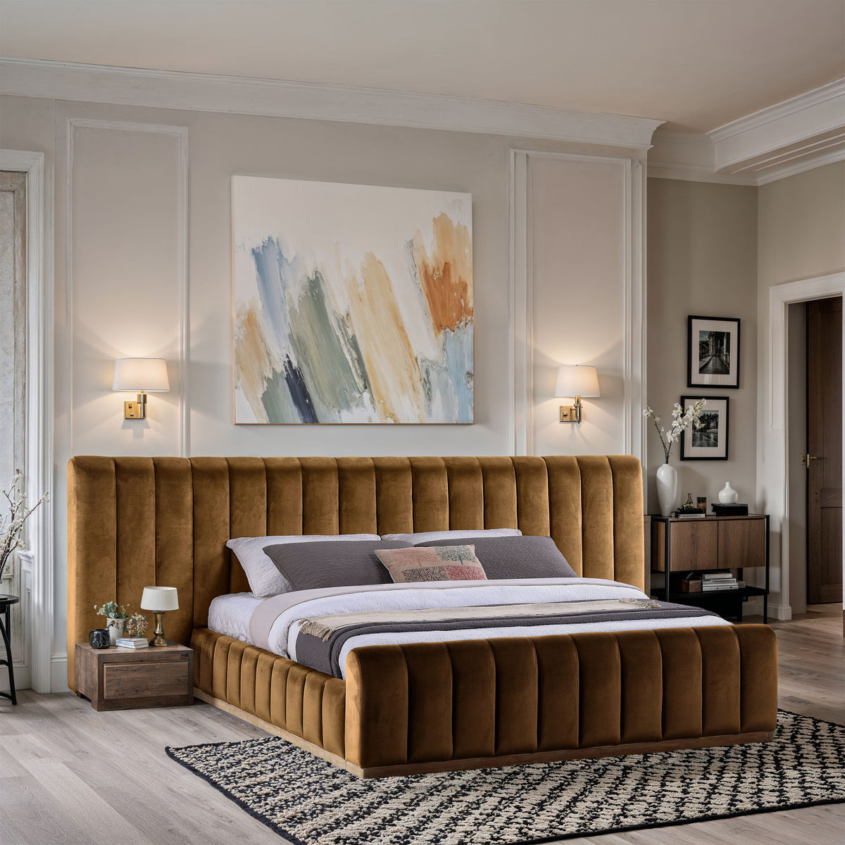 Amara - Velvet Upholstered Bed