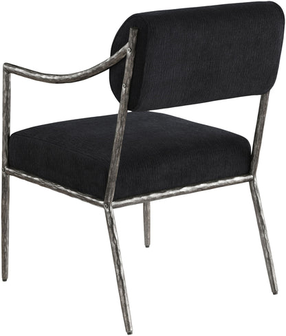 Bastille - Upholstered Dining Arm Chair (Set of 2) - Silver Frame