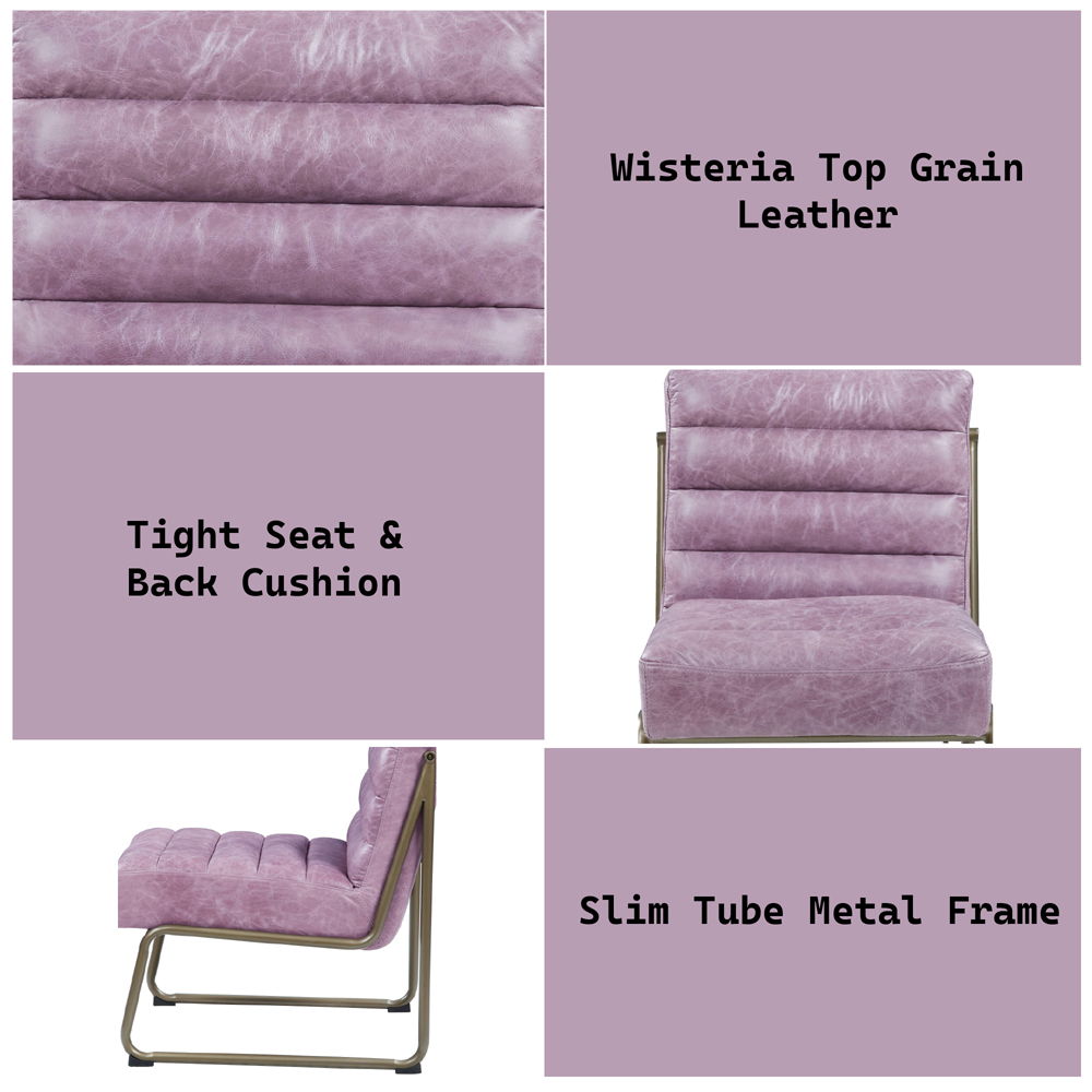 Loria - Accent Chair - Wisteria Top Grain Leather