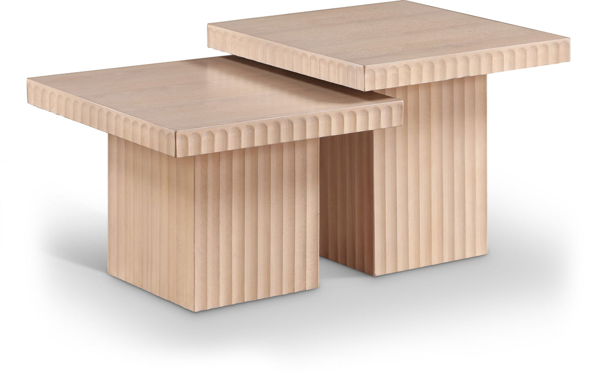 Spencer - 18" Oak Veneer 2 Piece Coffee Table