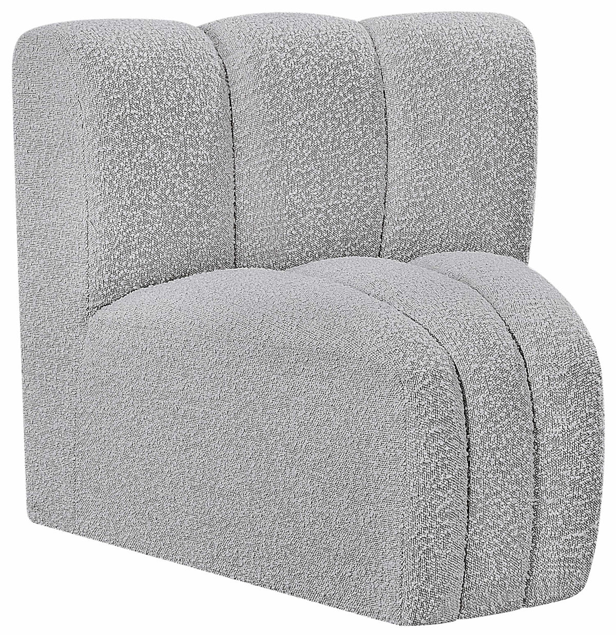 Arc - Boucle Fabric Curved Corner Chair