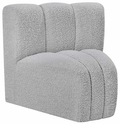 Arc - Boucle Fabric Curved Corner Chair