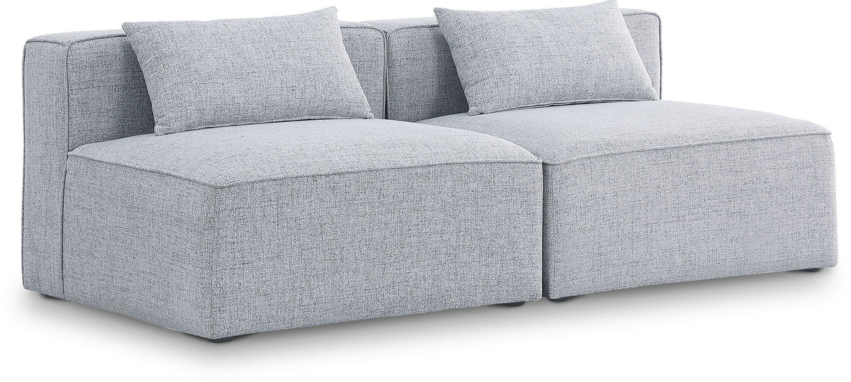 Cube - Linen Modular 2 Seat Armless Sofa