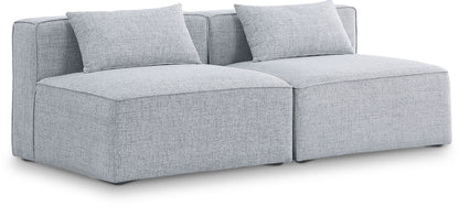 Cube - Linen Modular 2 Seat Armless Sofa
