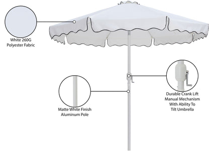 Amalfi - Patio Umbrella - White Pole