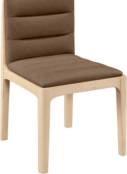 Ellis - Vegan Leather Upholstered Dining Chair (Set of 2) - Natural Base