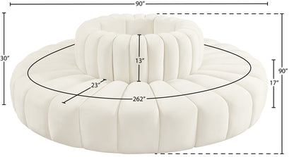 Arc - Velvet 8 Piece Round Modular Sofa