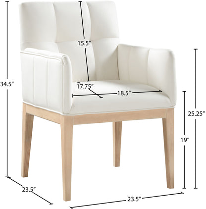 Adrian - Dining Arm Chair (Set of 2) - Light Brown Legs