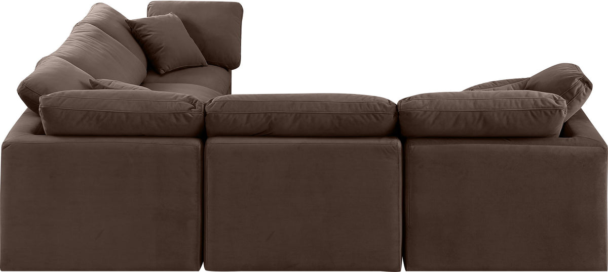 Indulge - Velvet 5 Piece Modular Corner Sectional