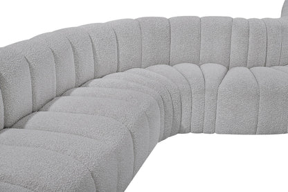 Arc - Boucle Fabric 8 Piece U-Shaped Modular Sofa
